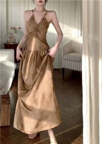 패션핏 트랜디한 디자인 롱 원피스 드레스